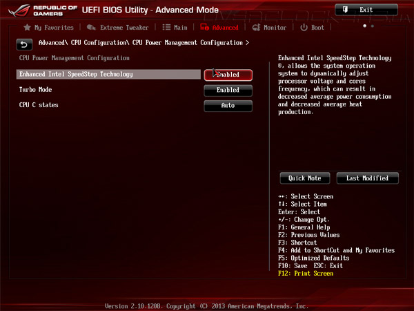 UEFI Setup ASUS Maximus VI Hero