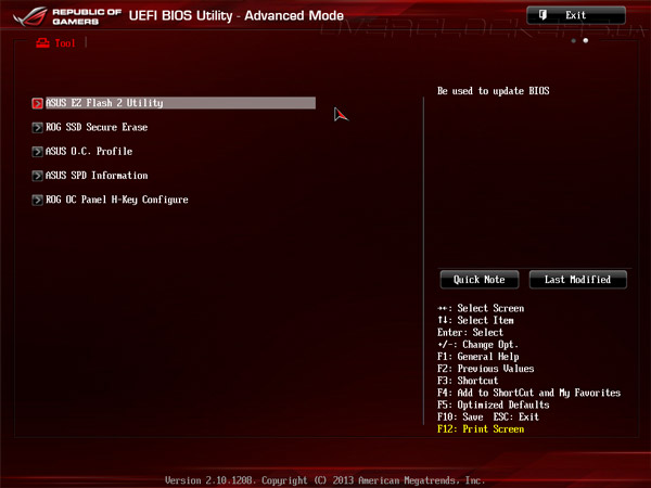 UEFI Setup ASUS Maximus VI Hero