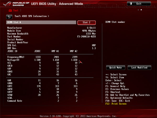 UEFI Setup ASUS Maximus VI Hero