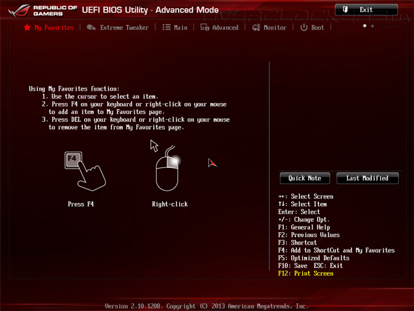 UEFI Setup ASUS Maximus VI Hero