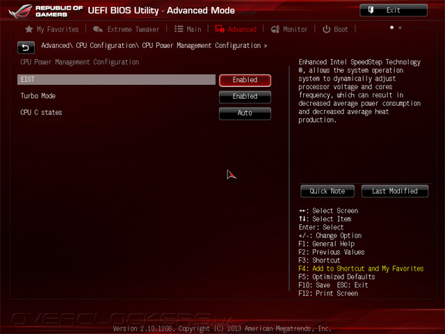 UEFI Setup ASUS Maximus VI Impact