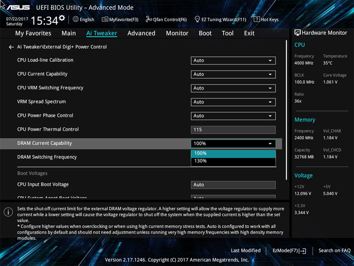 Msi load line calibration modes