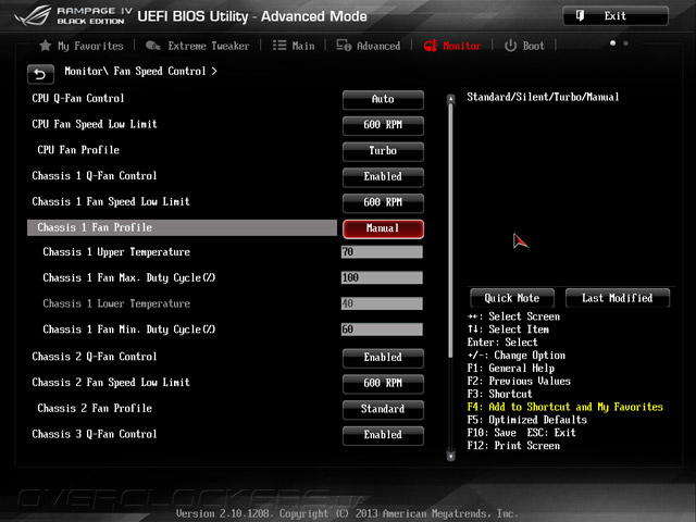 UEFI Setup ASUS Rampage IV Black Edition