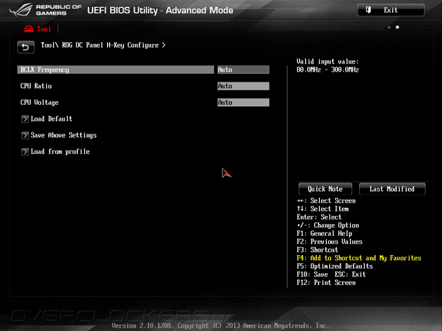 UEFI Setup ASUS Rampage IV Black Edition