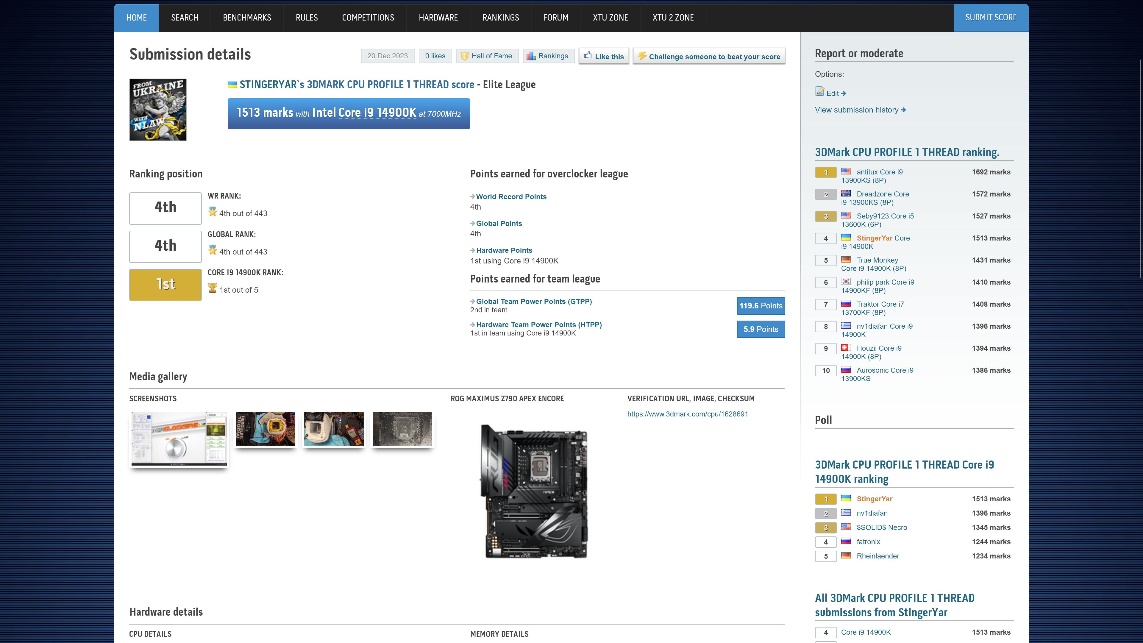 ASUS ROG Maximus Z790 Apex Encore