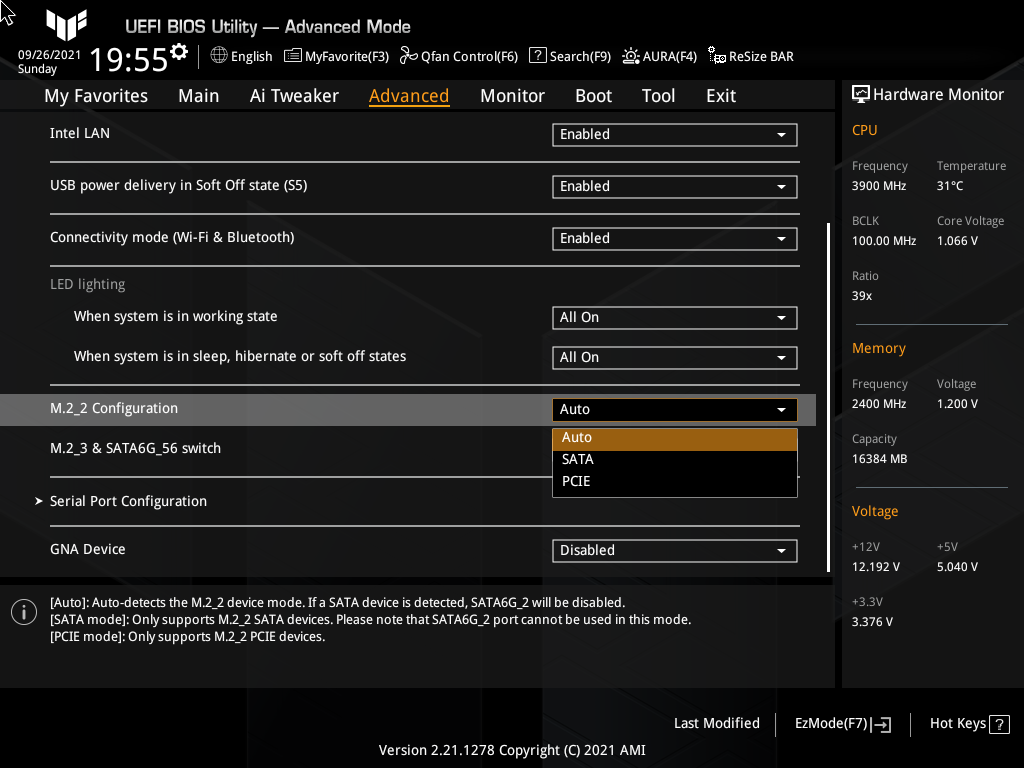 ASUS TUF Gaming Z590-Plus WiFi