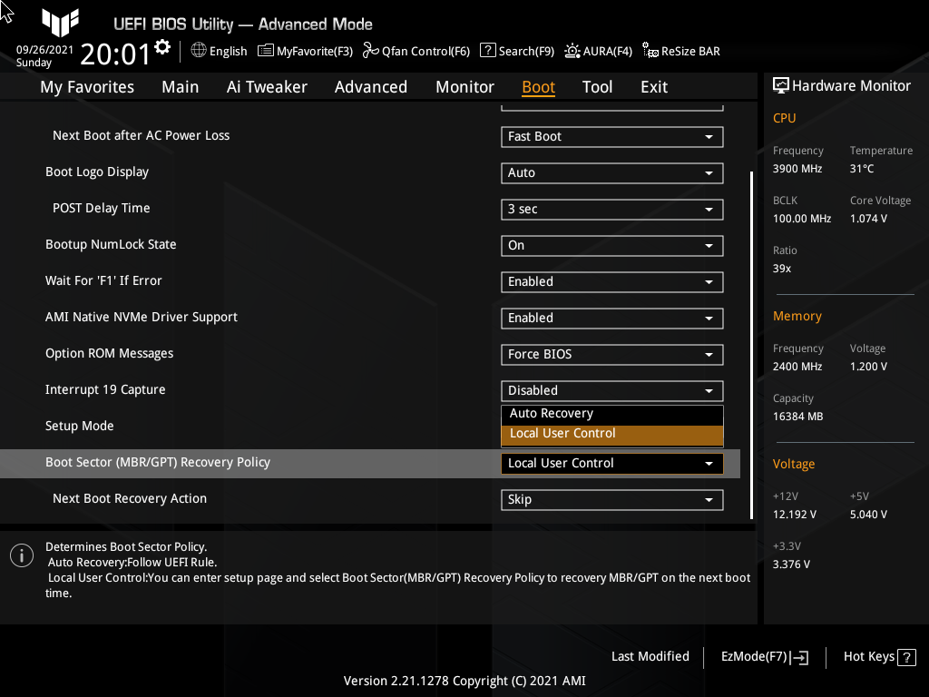 ASUS TUF Gaming Z590-Plus WiFi