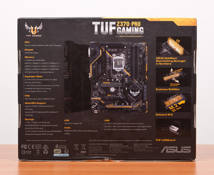 ASUS TUF Z370-Pro Gaming