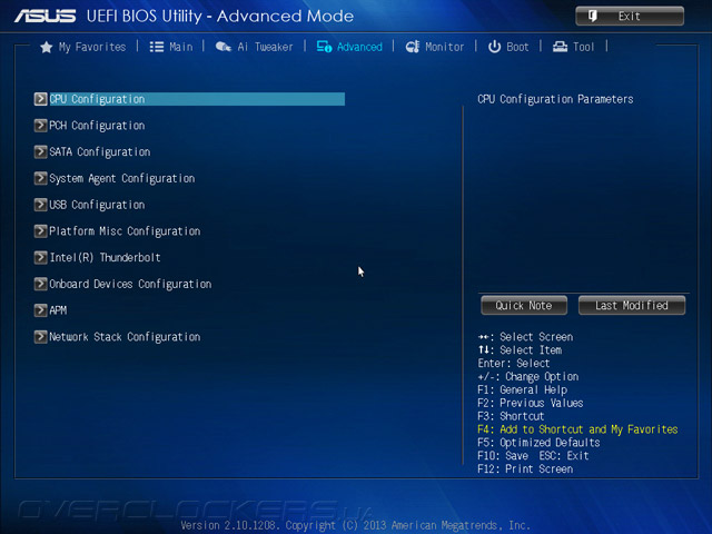 UEFI Setup ASUS Z87-Deluxe/Dual