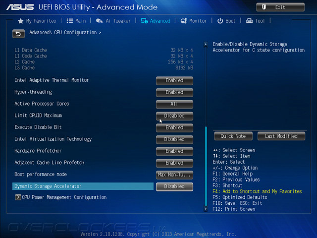 UEFI Setup ASUS Z87-Deluxe/Dual
