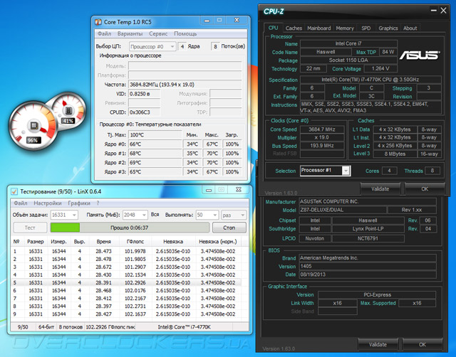 Разгон ASUS Z87-Deluxe/Dual