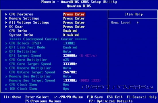 BIOS Setup Foxconn Blood Rage GTI