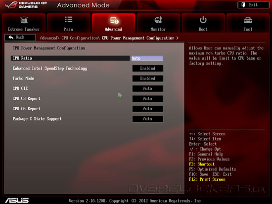 UEFI Setup ASUS Maximus V Extreme