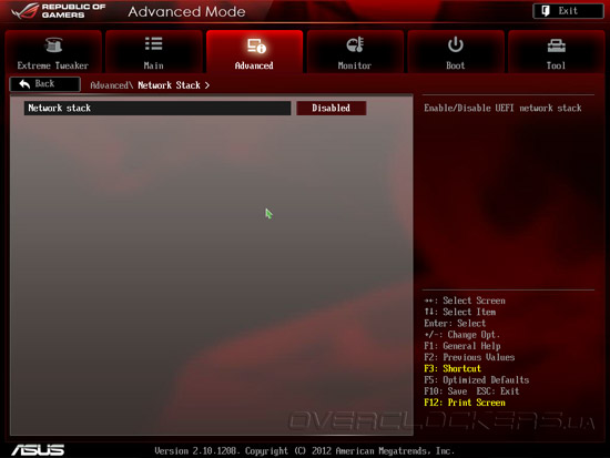 UEFI Setup ASUS Maximus V Extreme