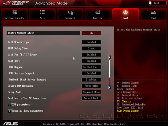 UEFI Setup ASUS Maximus V Extreme