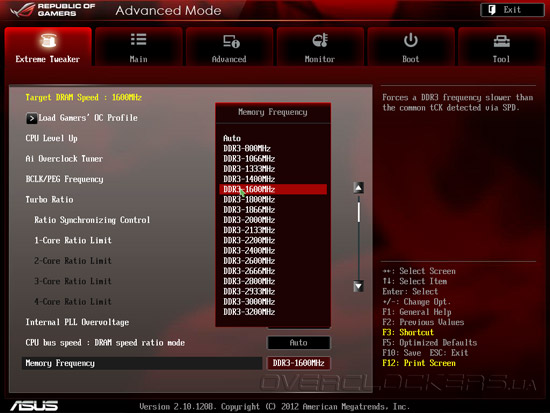 UEFI Setup ASUS Maximus V Extreme