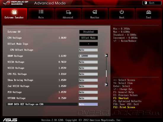 UEFI Setup ASUS Maximus V Gene