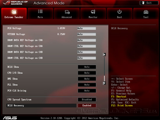 UEFI Setup ASUS Maximus V Gene
