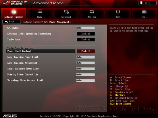 UEFI Setup ASUS Maximus V Gene