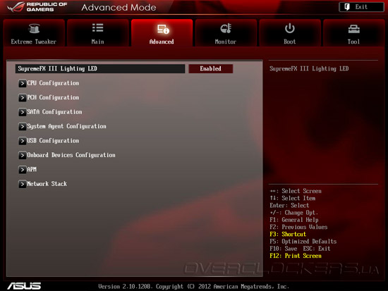 UEFI Setup ASUS Maximus V Gene
