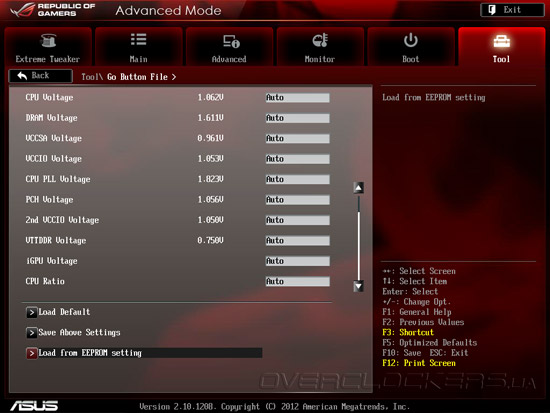 UEFI Setup ASUS Maximus V Gene