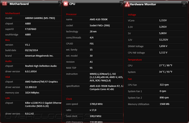 ПО MSI A88XM Gaming