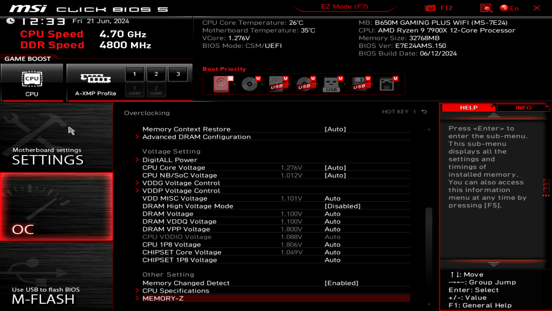 MSI B650M GAMING PLUS WIFI