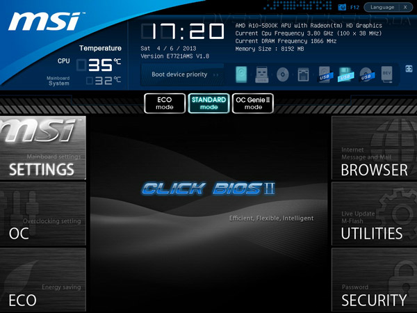 UEFI Setup MSI FM2-A85XMA-E35 UEFI Setup MSI FM2-A85XMA-E35
