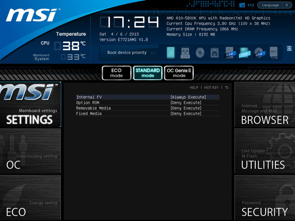 UEFI Setup MSI FM2-A85XMA-E35 UEFI Setup MSI FM2-A85XMA-E35