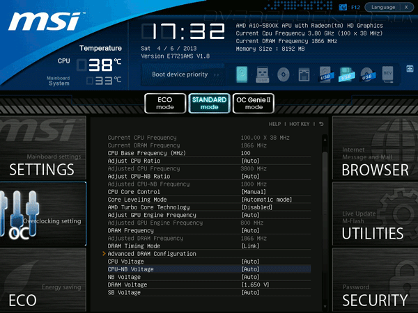 UEFI Setup MSI FM2-A85XMA-E35 UEFI Setup MSI FM2-A85XMA-E35
