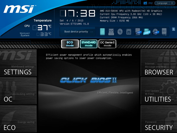 UEFI Setup MSI FM2-A85XMA-E35 UEFI Setup MSI FM2-A85XMA-E35