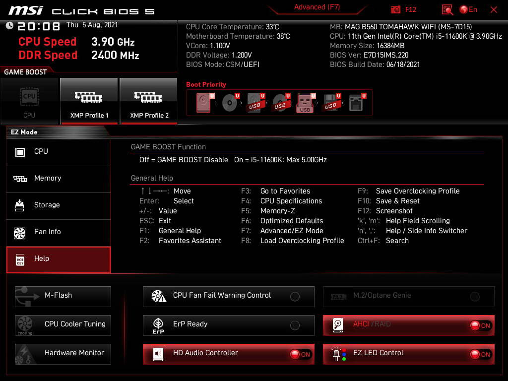 MSI MAG B560 Tomahawk WiFi