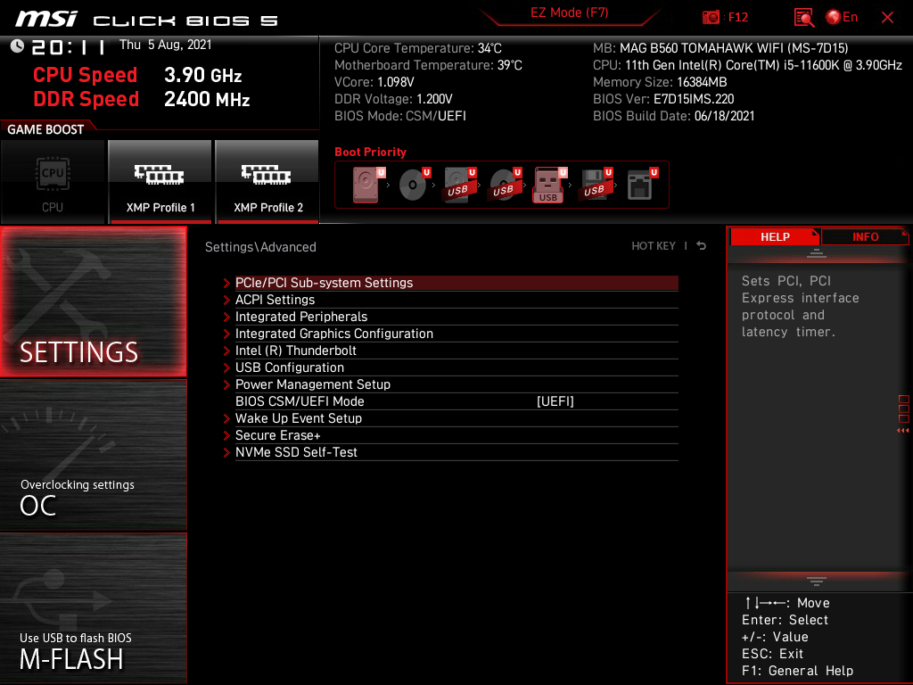 MSI MAG B560 Tomahawk WiFi