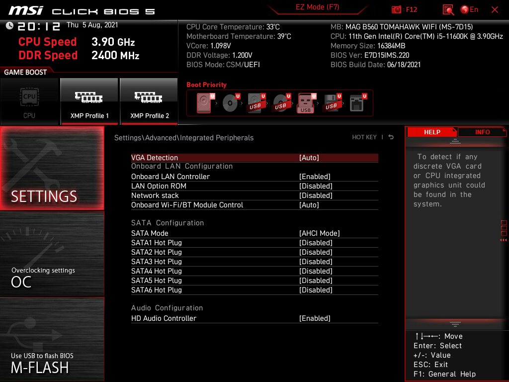 MSI MAG B560 Tomahawk WiFi