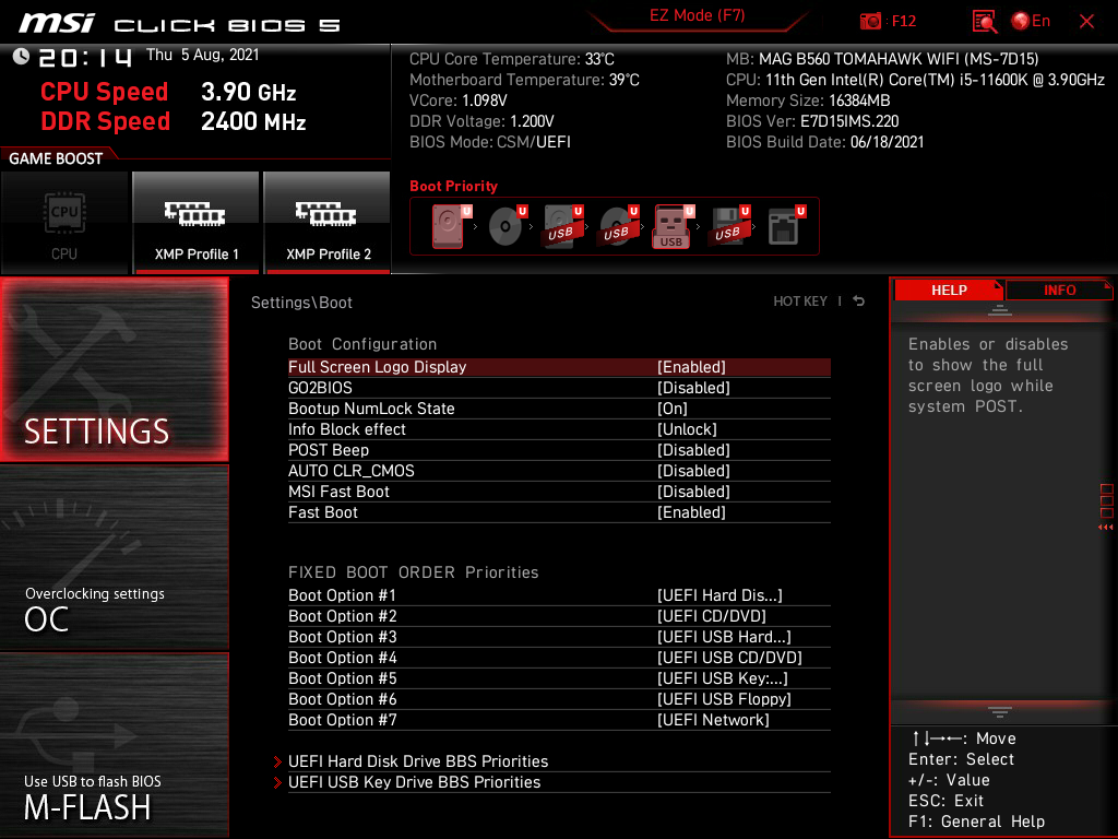 MSI MAG B560 Tomahawk WiFi