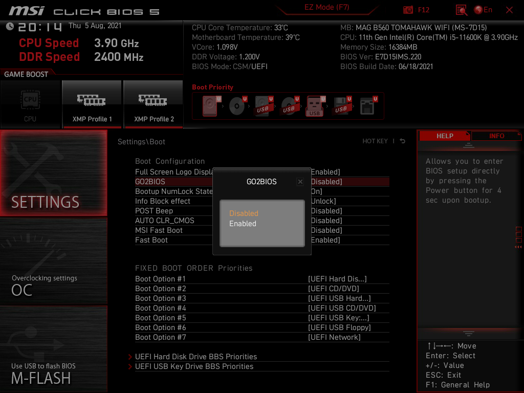 MSI MAG B560 Tomahawk WiFi