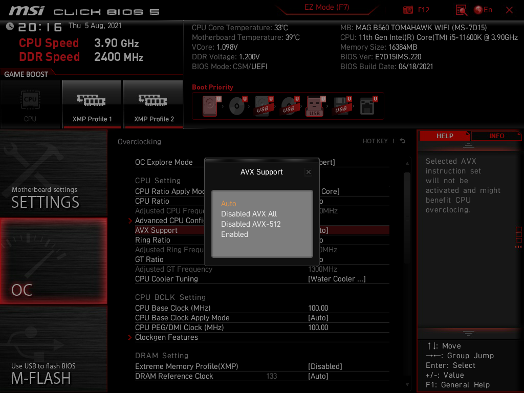 MSI MAG B560 Tomahawk WiFi