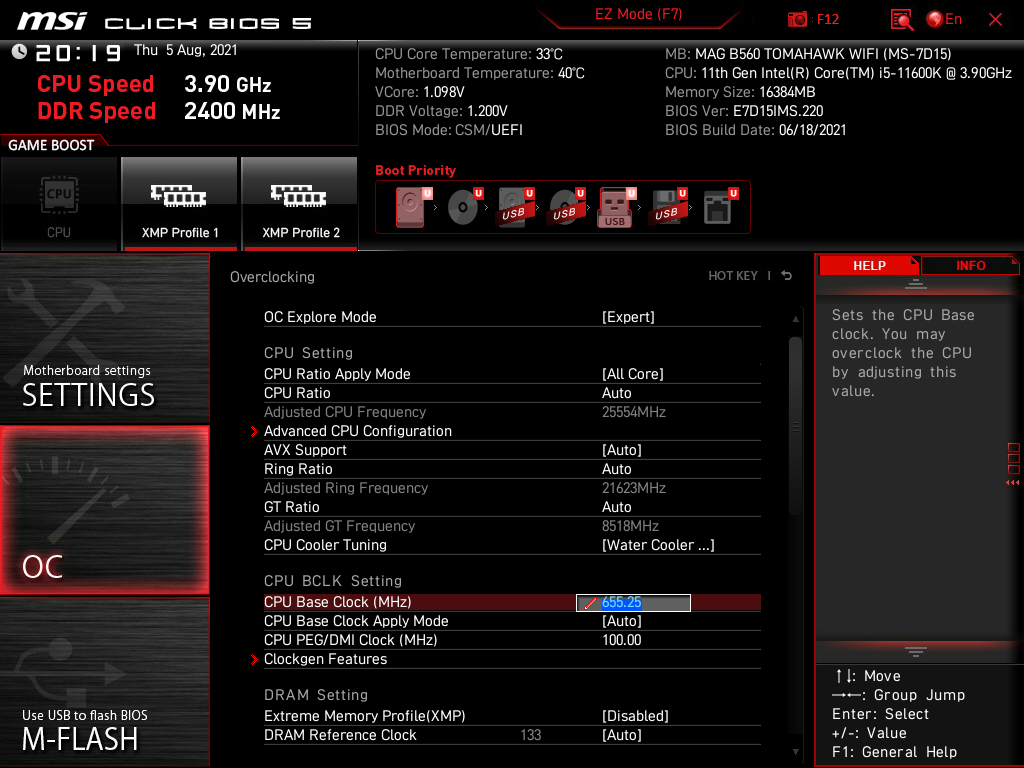 MSI MAG B560 Tomahawk WiFi