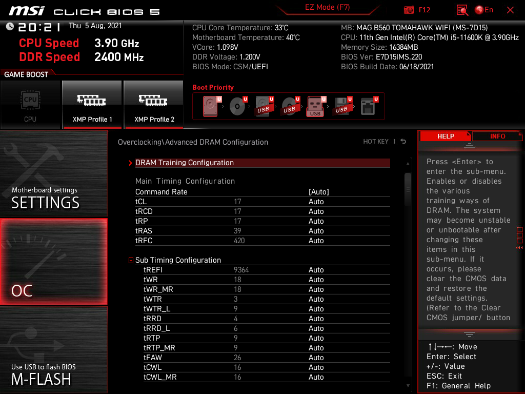 MSI MAG B560 Tomahawk WiFi