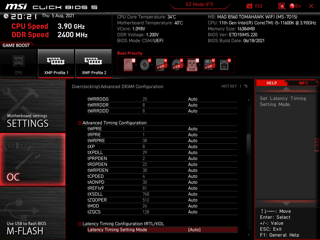 MSI MAG B560 Tomahawk WiFi