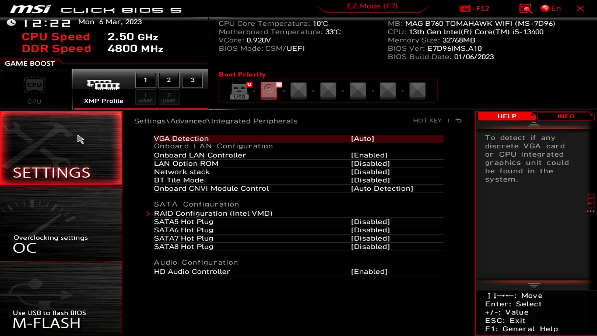 MSI MAG B760 Tomahawk WIFI