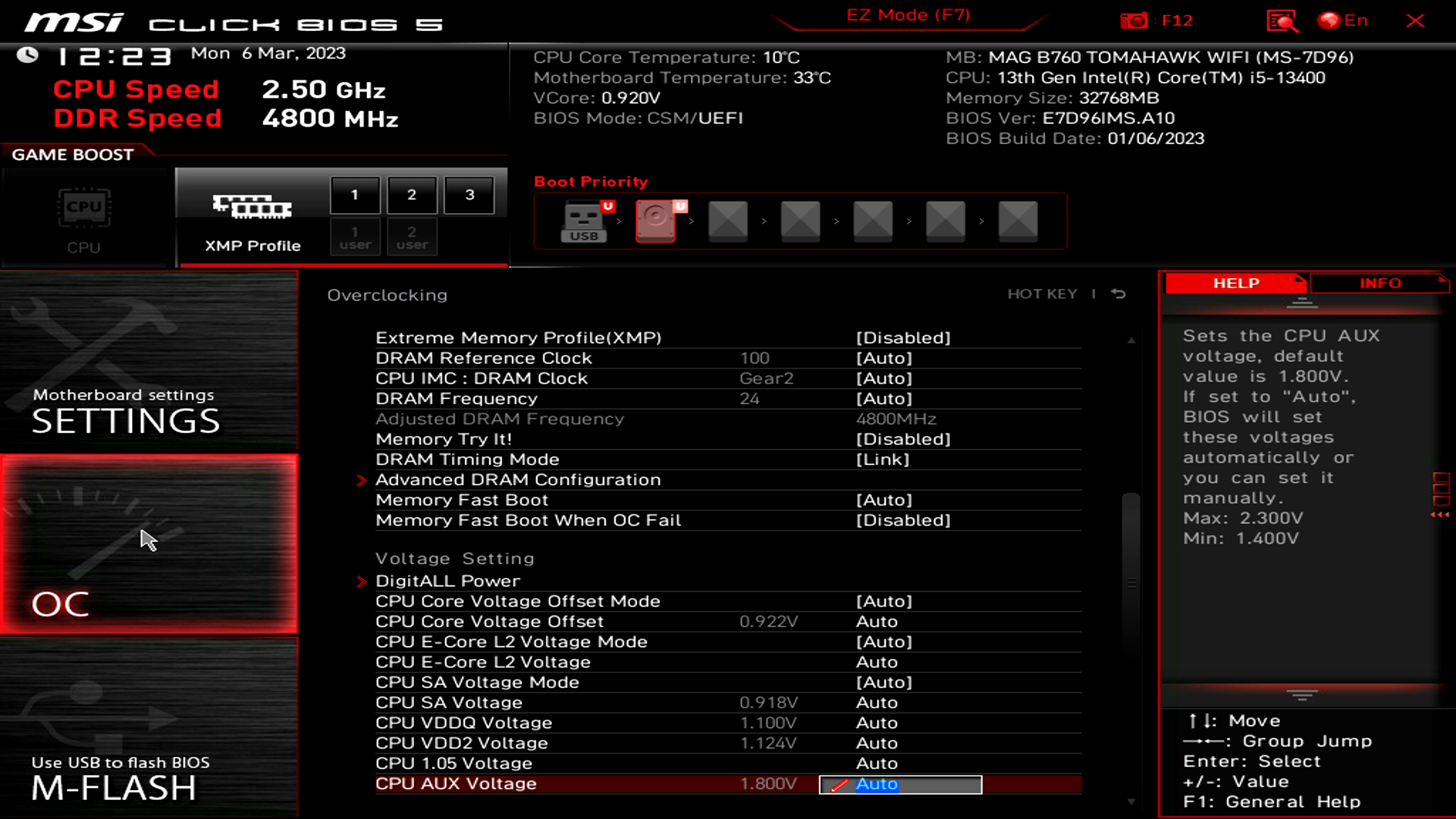 MSI MAG B760 Tomahawk WIFI