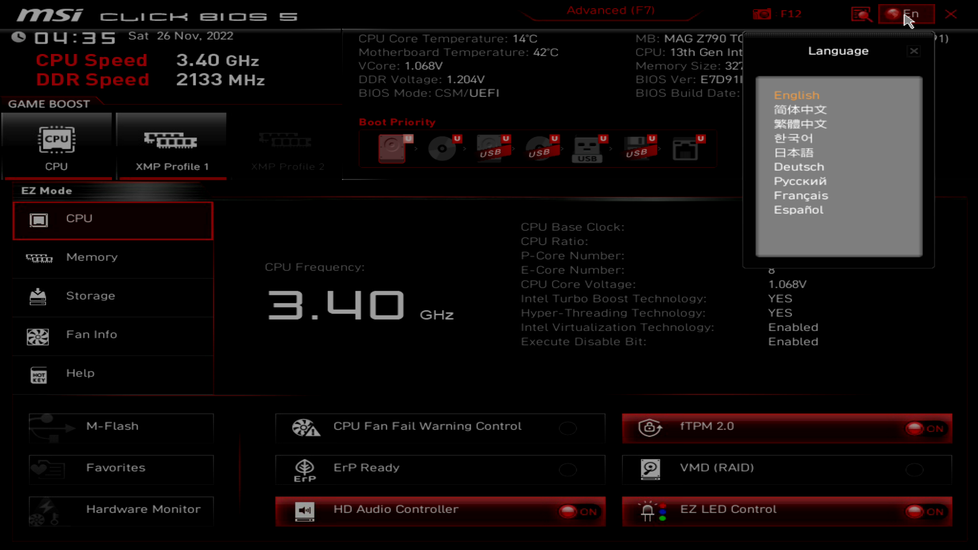 MSI MAG Z790 Tomahawk WiFi DDR4