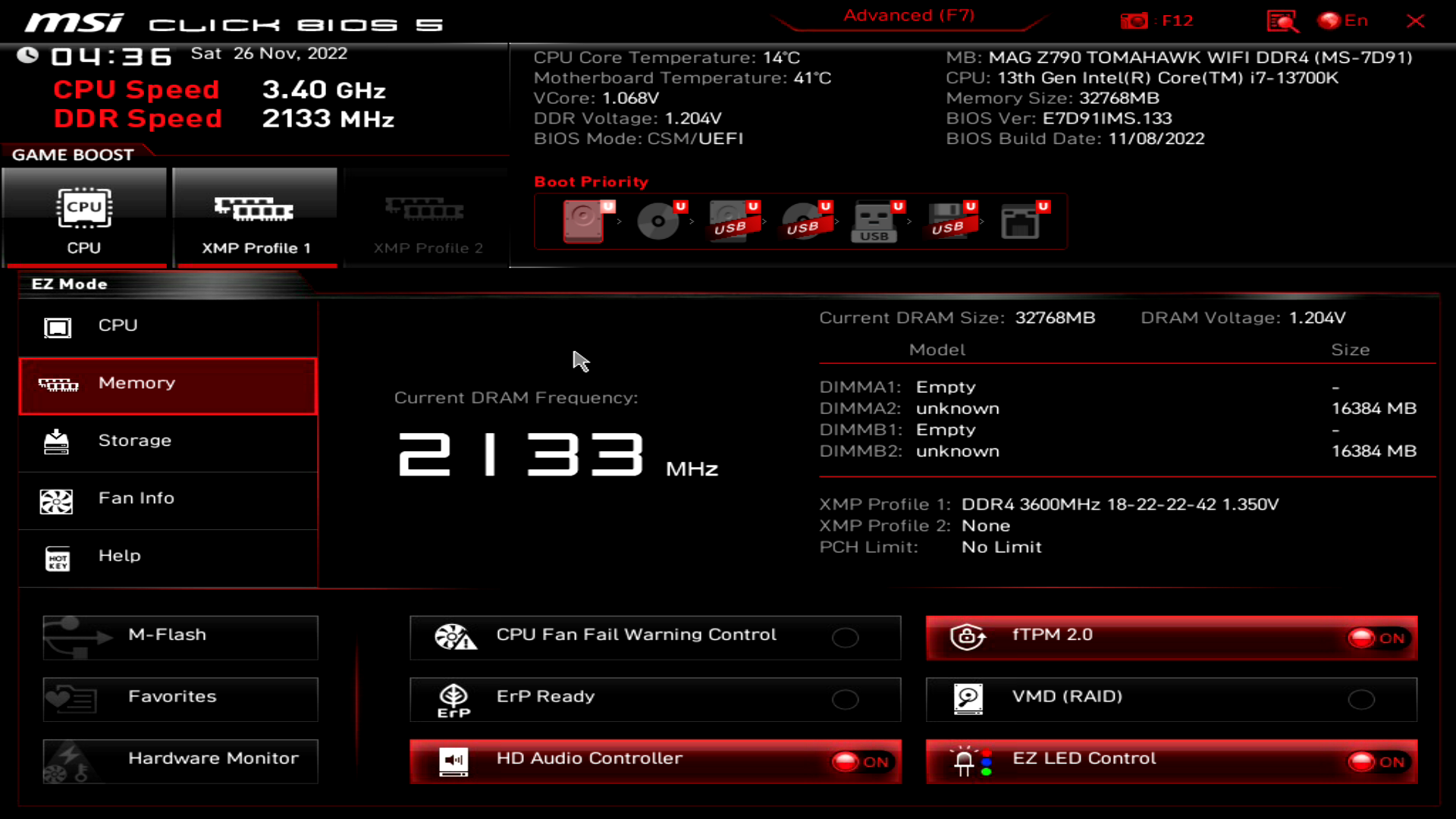 MSI MAG Z790 Tomahawk WiFi DDR4