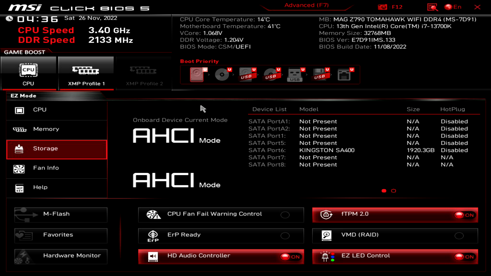 MSI MAG Z790 Tomahawk WiFi DDR4