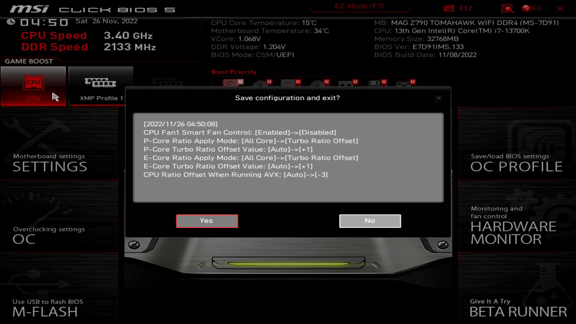 MSI MAG Z790 Tomahawk WiFi DDR4