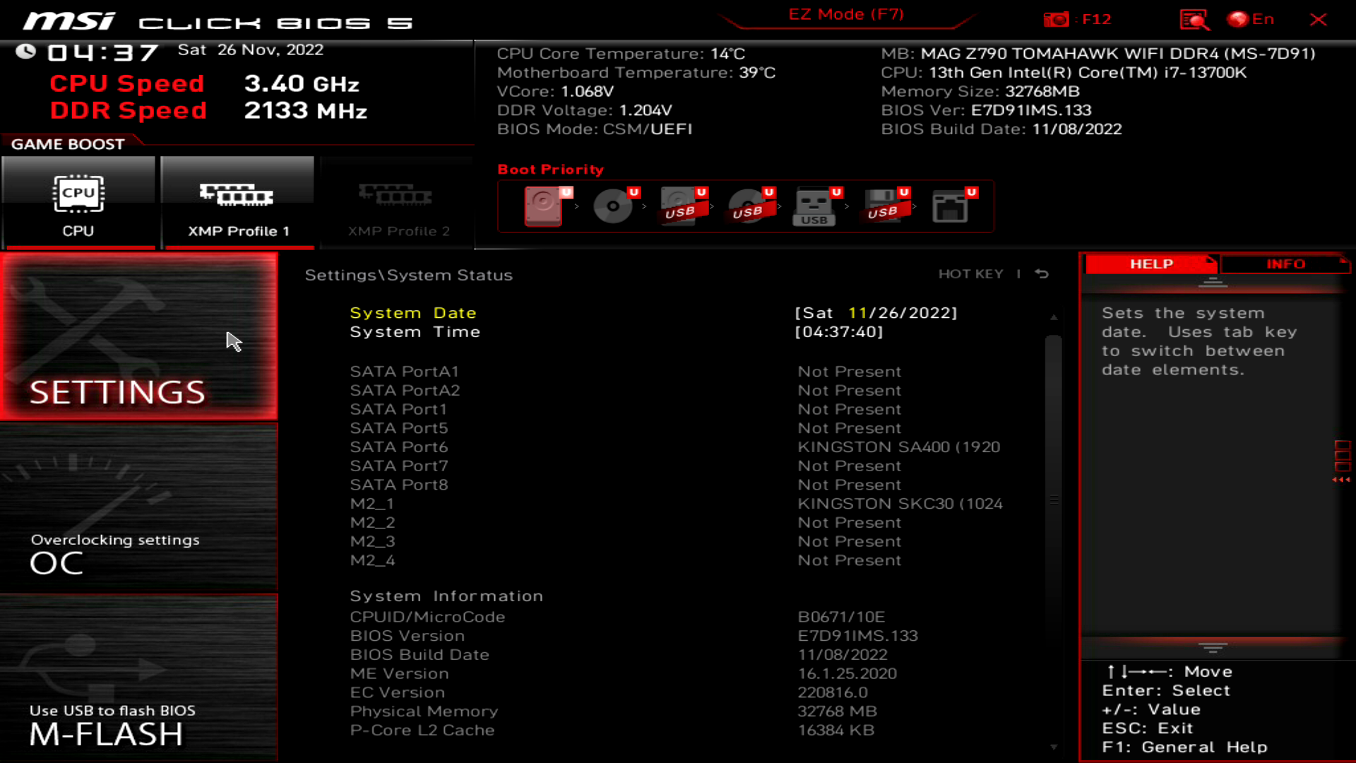 MSI MAG Z790 Tomahawk WiFi DDR4