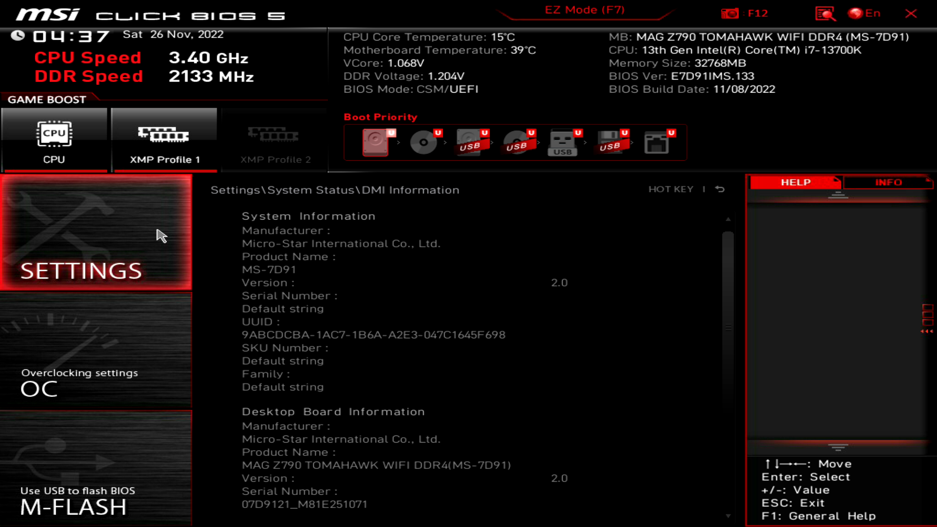 MSI MAG Z790 Tomahawk WiFi DDR4