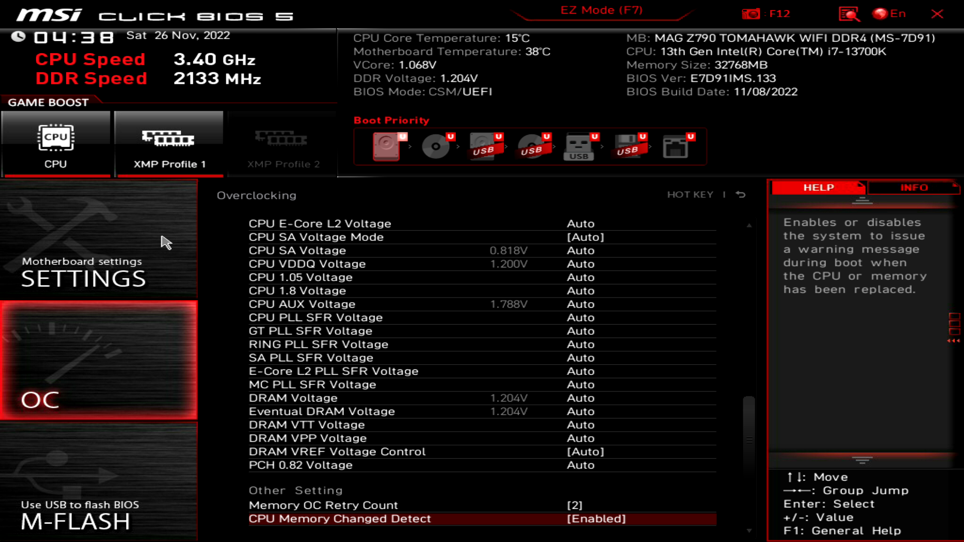 MSI MAG Z790 Tomahawk WiFi DDR4