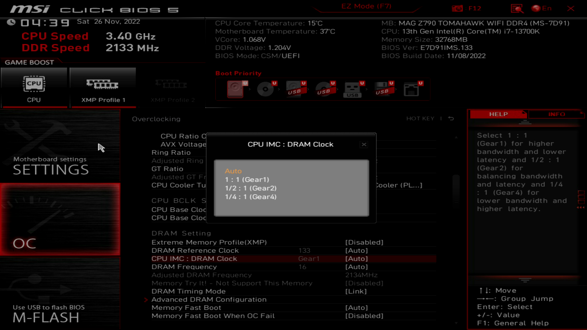 MSI MAG Z790 Tomahawk WiFi DDR4